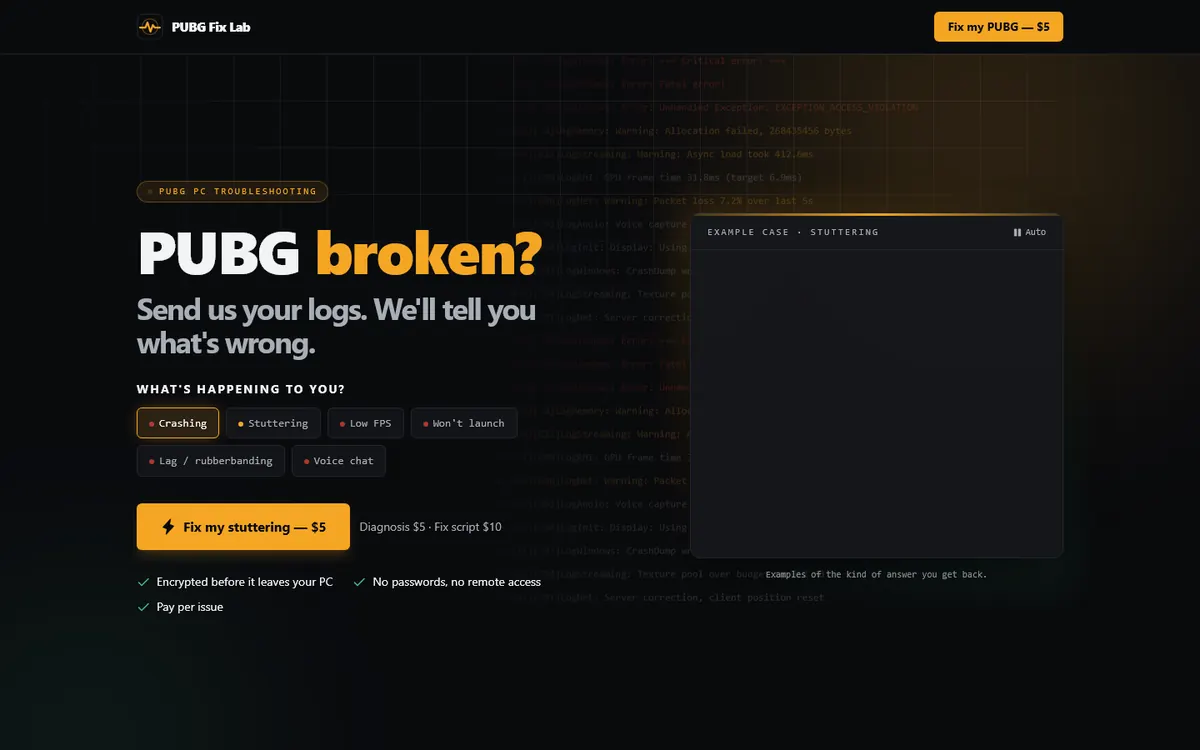 PUBG Fix Lab screenshot