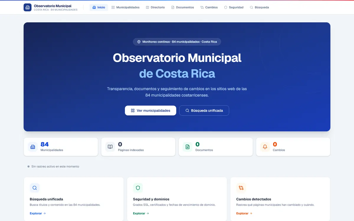 Observatorio Municipal CR — Transparencia y compras municipales, hechas legibles.